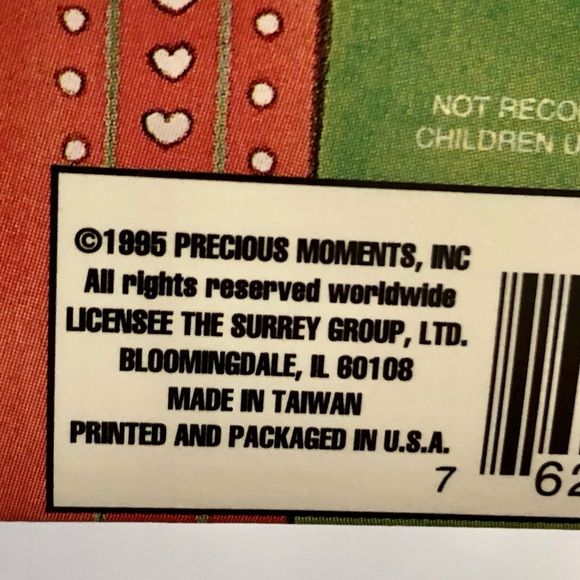 Vintage Precious Moments Pin Christmas Bear 1995 Surry Collectibles Ornament - Picture 9 of 11